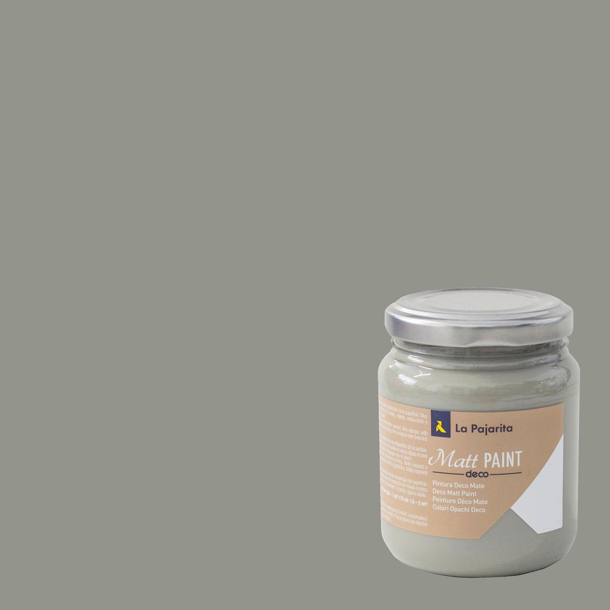 LA PAJARITA - Pintura Acrílica Deco Mate Gris Smoky 0.175 l