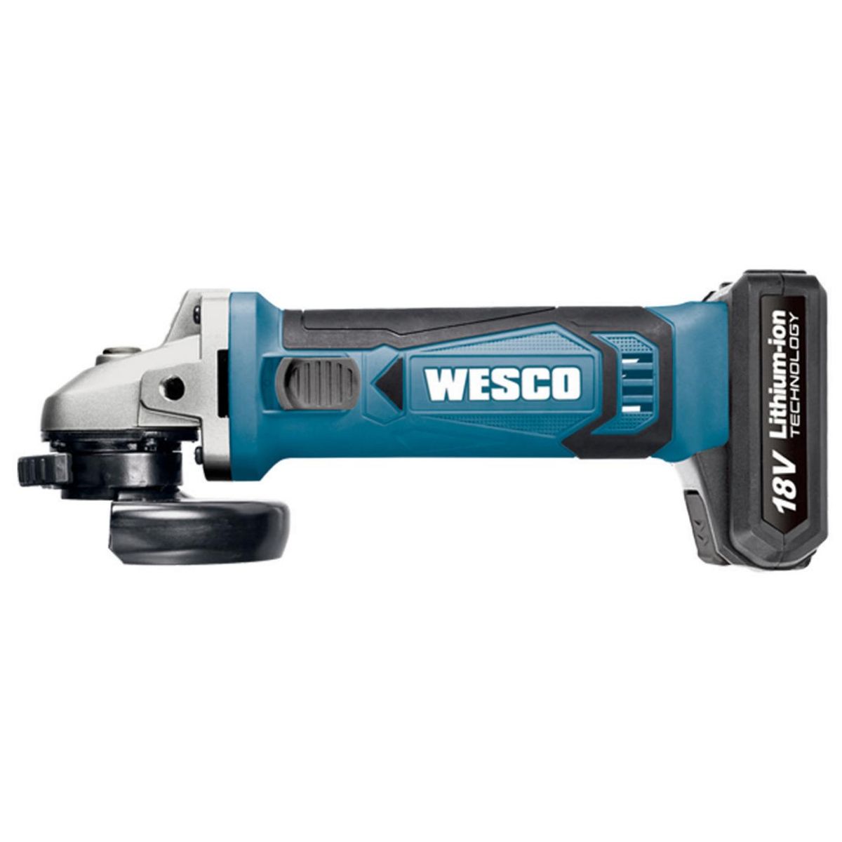 Esmeril angular inalámbrico 4,5" 18V + 1 batería, marca WESCO - Foto 2