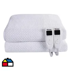 WURDEN - Calientacamas con Control Led Eléctrica Poliéster 2 plazas 140 W Blanco