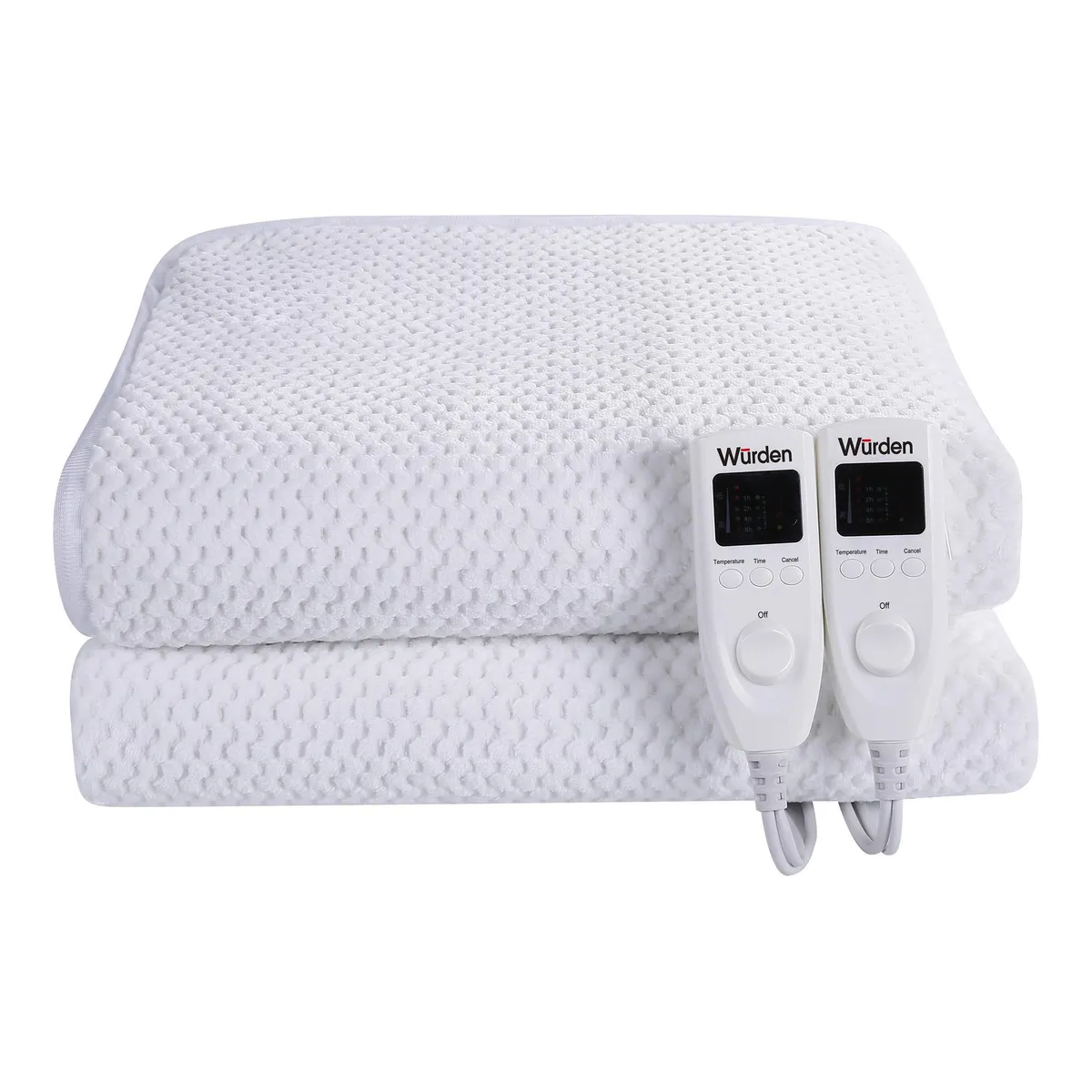 WURDEN - Calientacamas con Control Led Eléctrica Poliéster 2 plazas 140 W Blanco