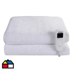 WURDEN - Calientacamas c/Control Led Eléctrica Poliéster 1 plaza 60 W Blanco