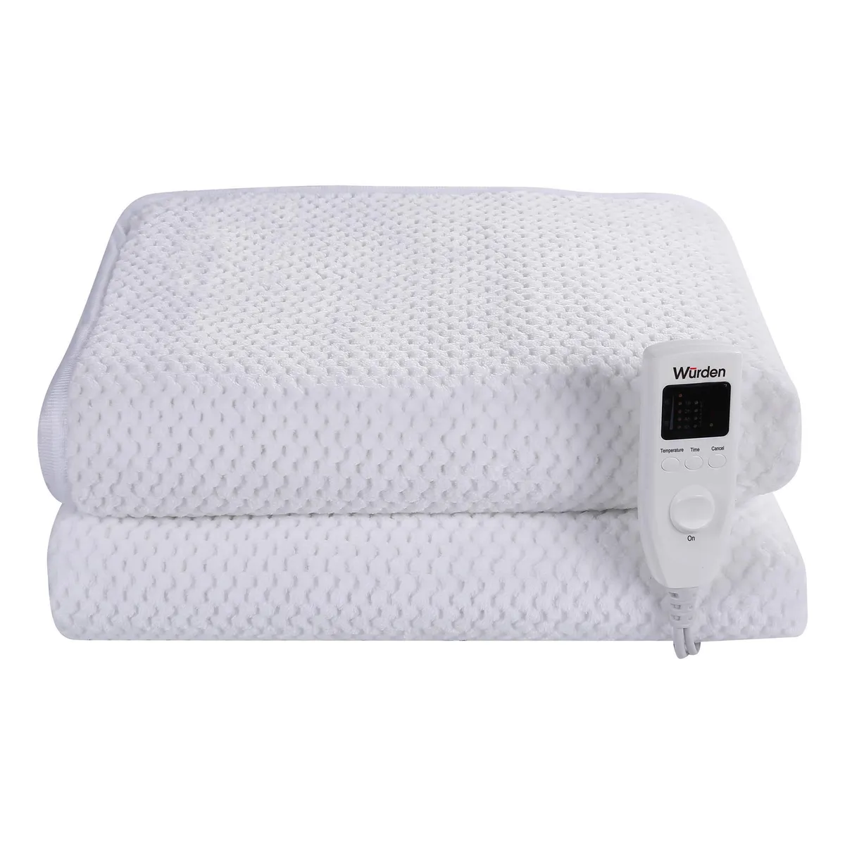 WURDEN - Calientacamas c/Control Led Eléctrica Poliéster 1 plaza 60 W Blanco