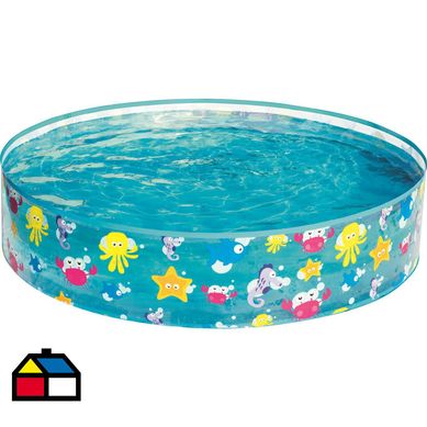 Piscina semi rgida fondo marino 122x122x25 cm