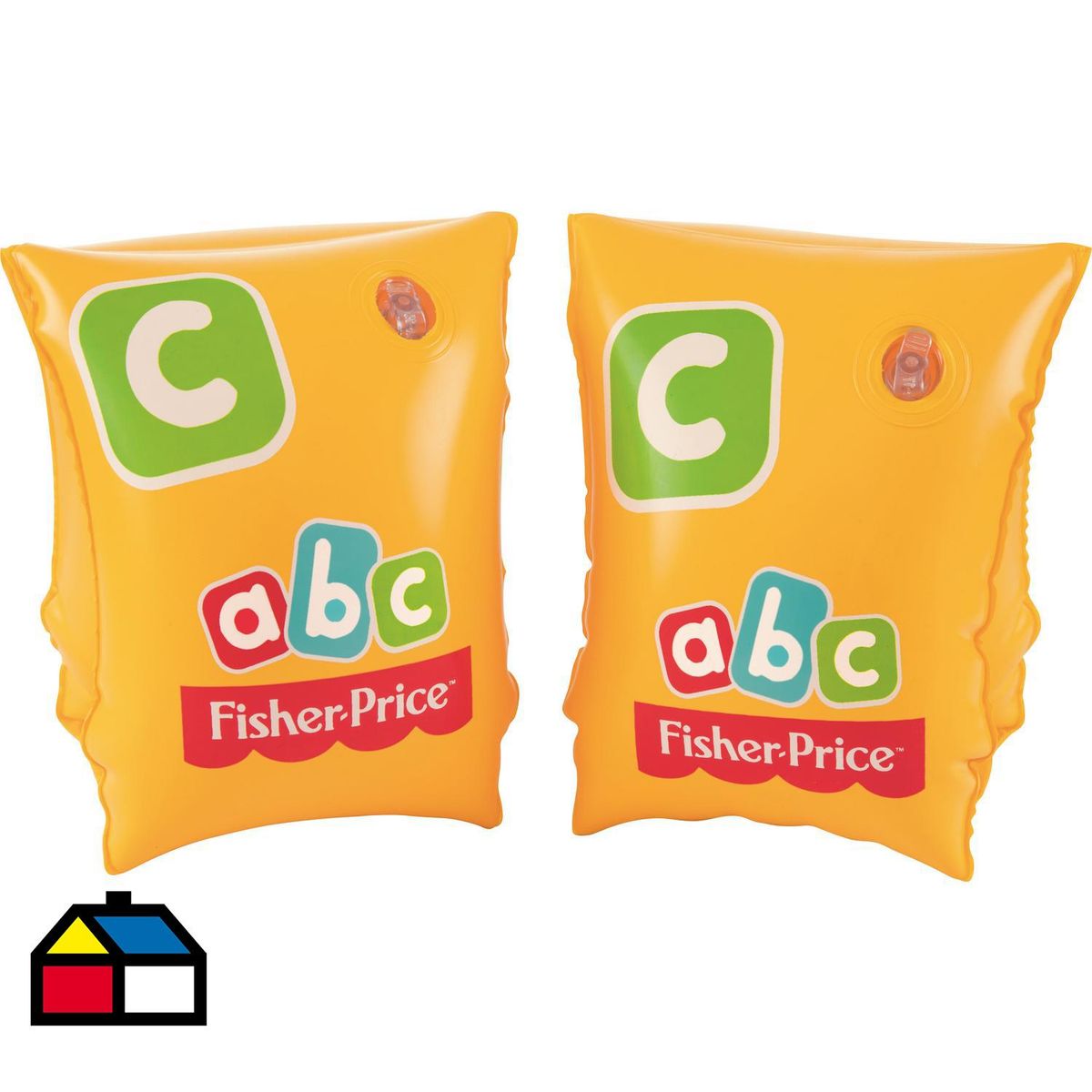 FISHER PRICE - Flotador para Brazos Entrenador de Natación Amarillo 13x16x17 cm