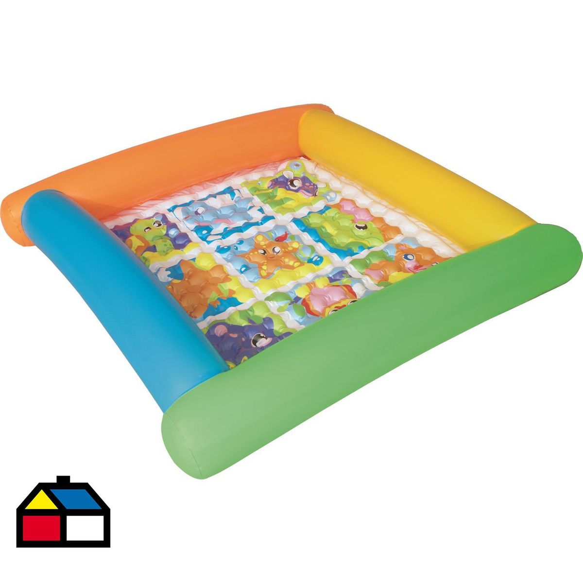 BESTWAY - Alfombra Inflable para Bebes Multicolor 132x23x132 cm