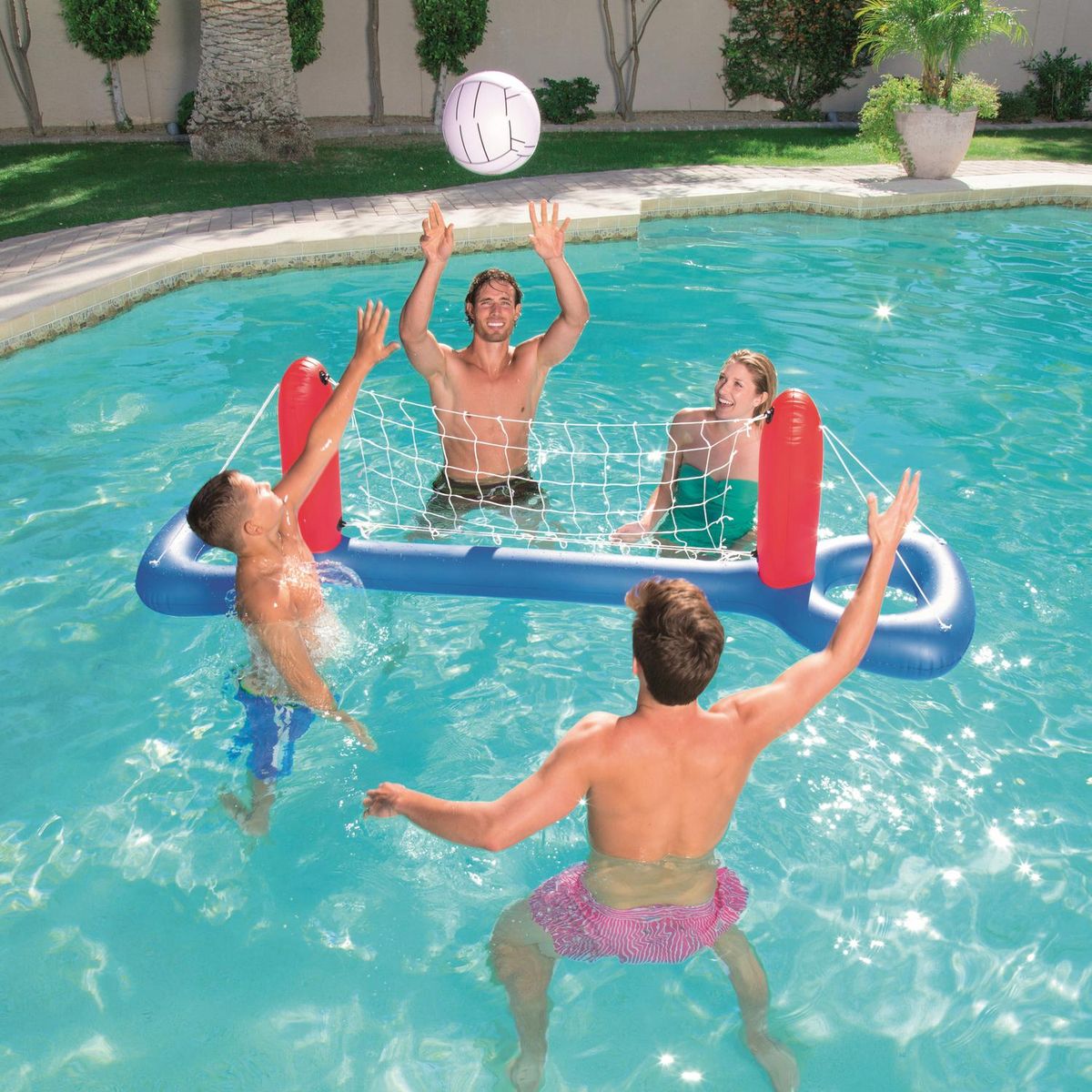 Set de Voleibol Inflable con Pelota Amarillo/Azul 60x72x130 cm, marca BESTWAY - Foto 2