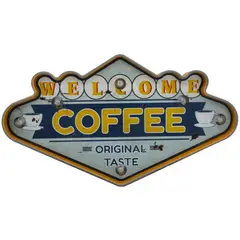 JUST HOME COLLECTION - Letrero Welcome Coffe Multicolor 31x46.5 cm