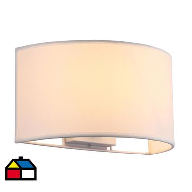 Aplique tela blanco curvo 1 luz E27