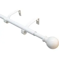 METALHSA - Set de Barra Simple 16 mm extensible 70-120 cm blanco