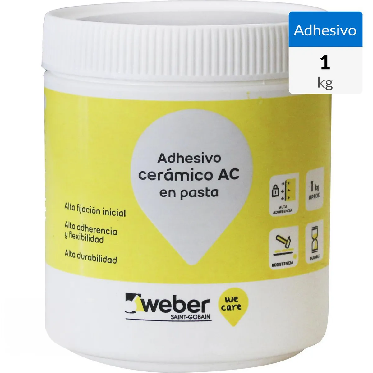 WEBER - Adhesivo Cerámico Muro Superficie Flexible 1 kg
