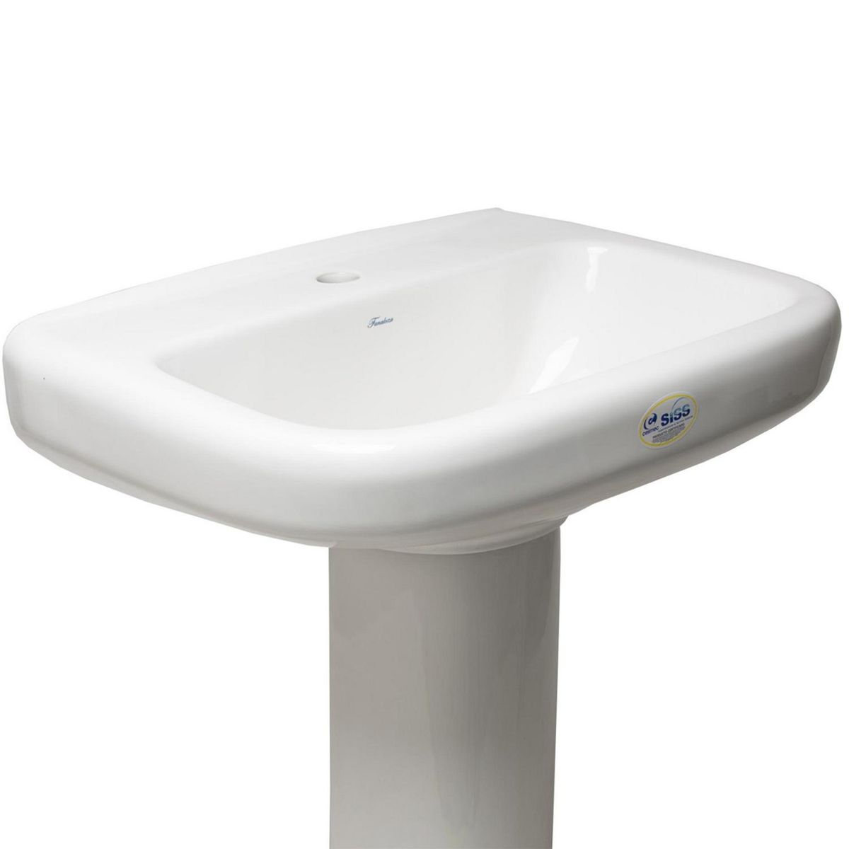 FANALOZA - Lavamanos Forma Redonda Cerámica 60x16.5x43.2 cm Blanco