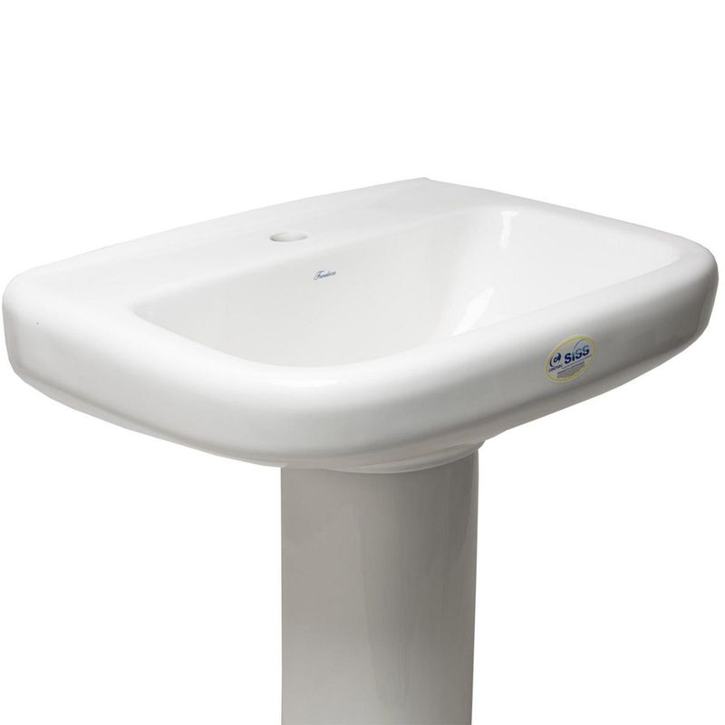 FANALOZA - Lavamanos con Forma Redonda Cerámica 60x16.5x43.2 cm Blanco