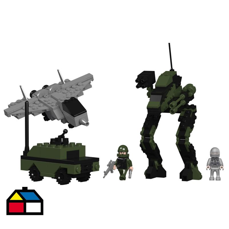 BEST LOCK - Juguete bloques de construcción militar 225 piezas