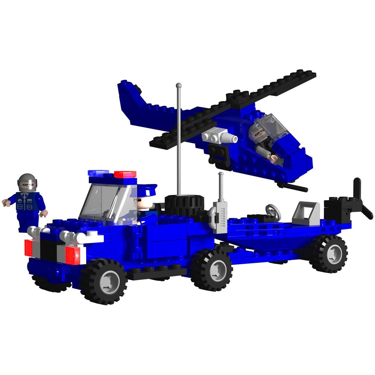 BEST LOCK - Juguete bloques de construcción policía 225 Piezas