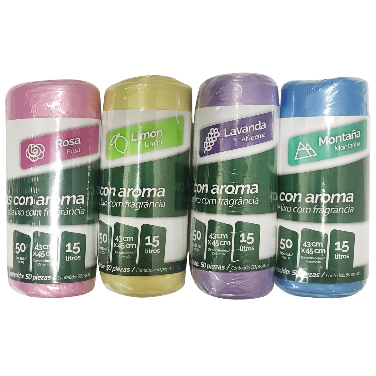 KLEINE WOLKE - Bolsas de Basura con Aroma 43x45 cm 15 Litros 50 unidad(es)