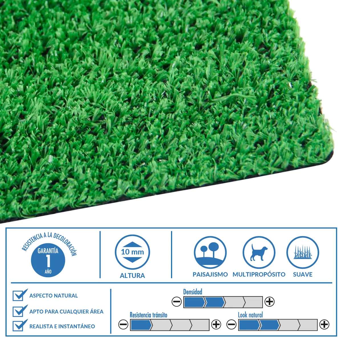 JUST HOME COLLECTION - Pasto Sintético 10 mm 2x5 metros