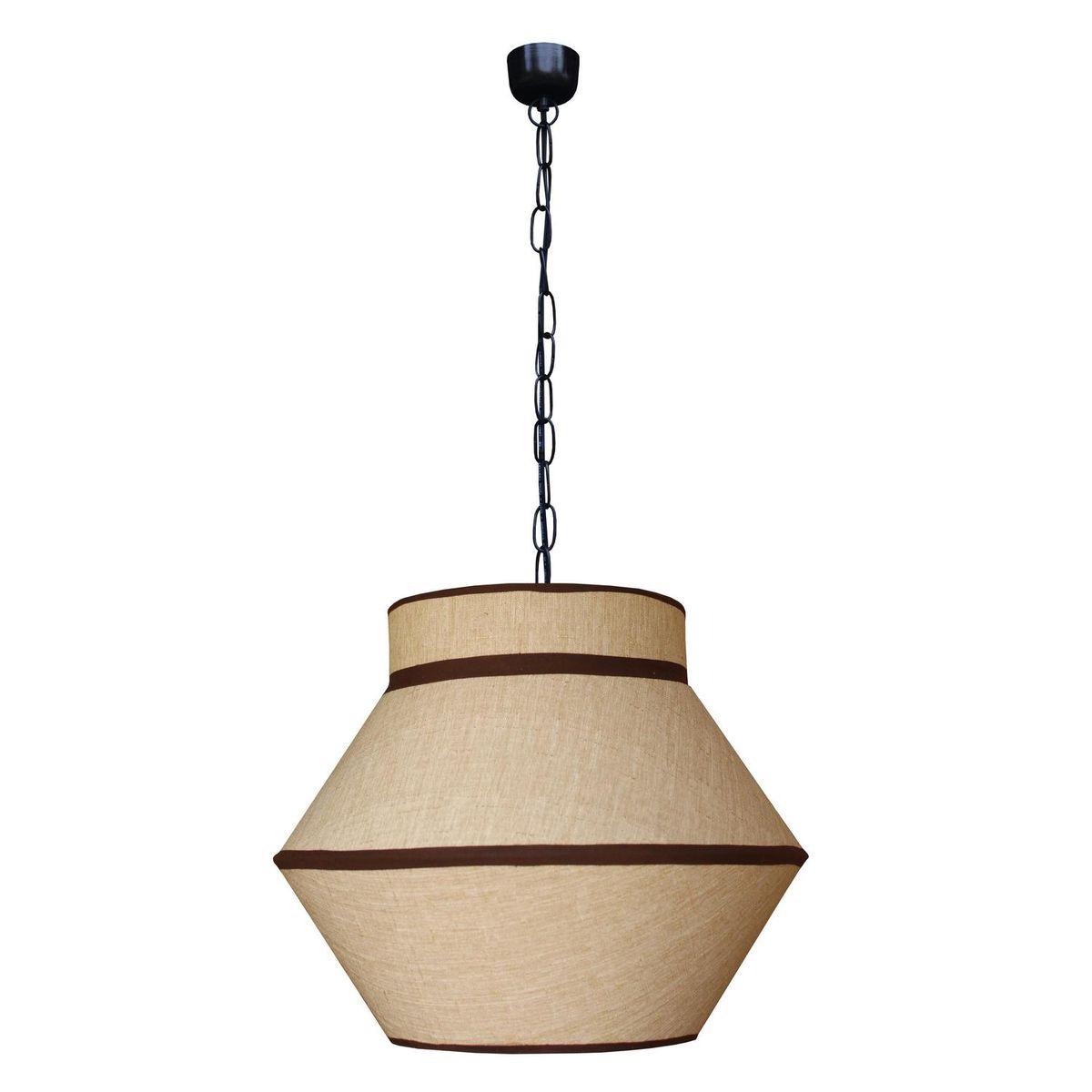 CAROLD STEVENS - Lámpara Colgante Sarah 1 Luz Tela Café