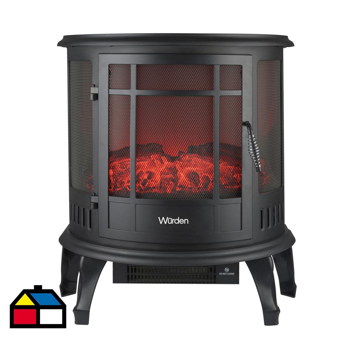 WURDEN - Chimenea Eléctrica 1800 W Radiación SFP203CH Negro
