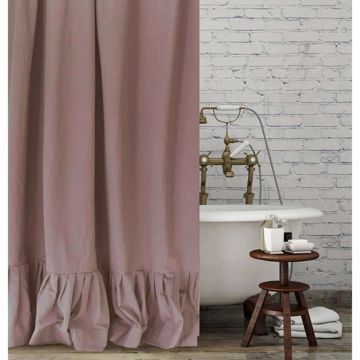 ATMOSPHERA HOME - Cortina de Baño Rosa Vuelo 180x180 cm