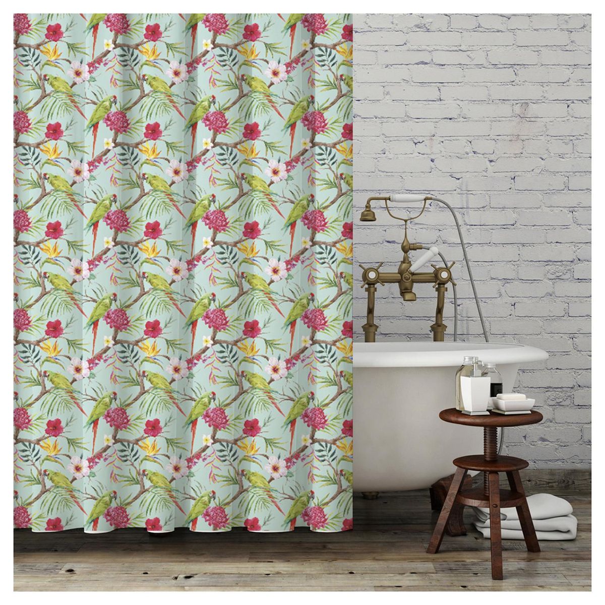 ATMOSPHERA HOME - Cortina de Baño Loros 180x180 cm