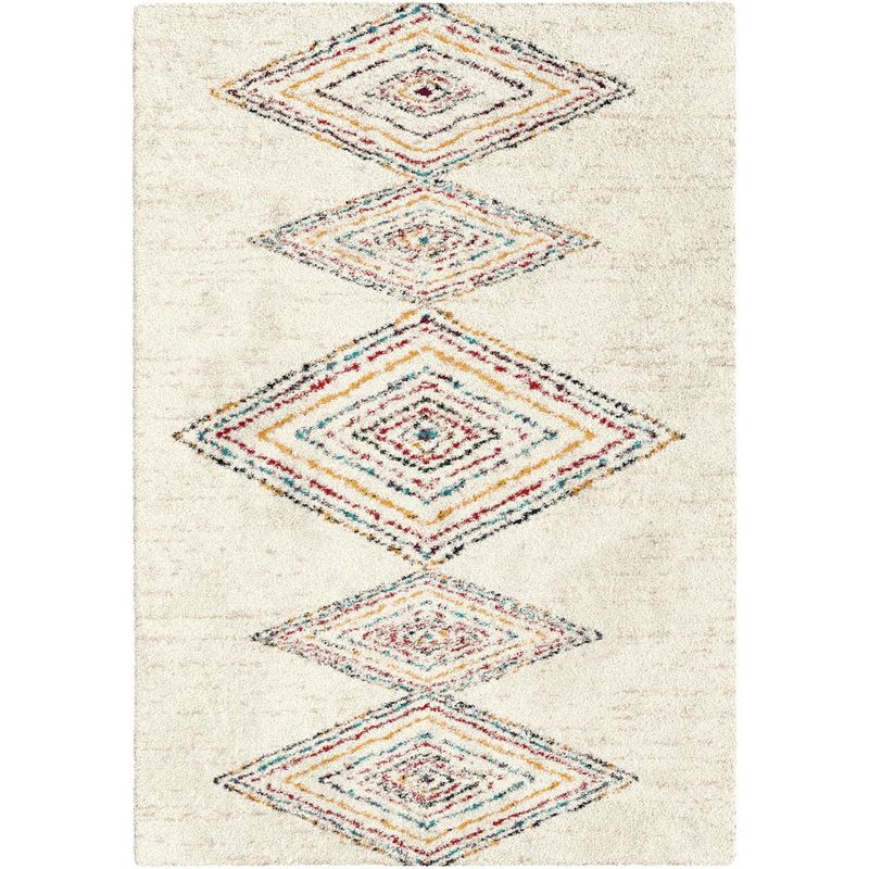 JUST HOME COLLECTION - Alfombra shaggy Bazar rombos 160x230 cm muticolor