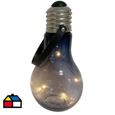Ampolleta deco colgante a pila led azulino
