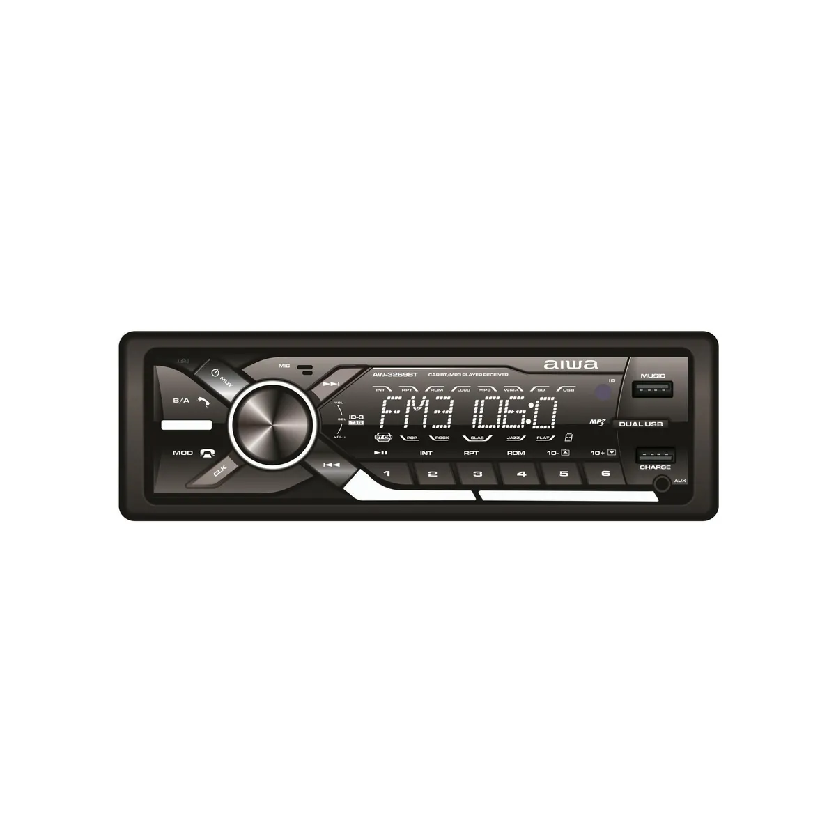 AIWA - Radio Auto mp3/sd/usb/bt/app 1 Din Aiwa.