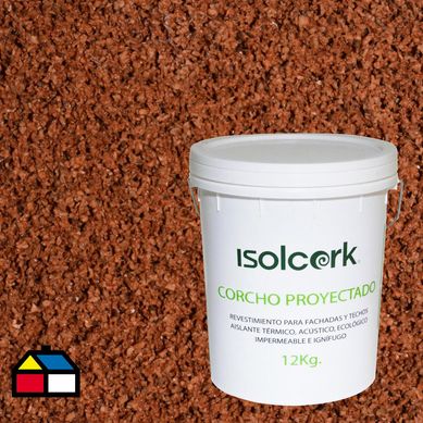 Revestimiento corcho proyectado 12 kg rojo colonial