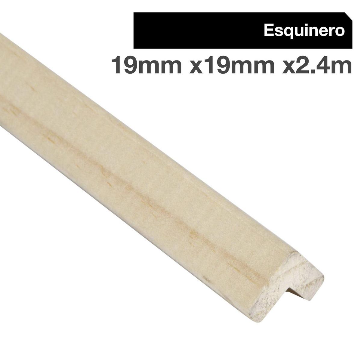 GENERICO - Moldura Esquinero Pino Finger Natural 19 mm 1.9x300 cm