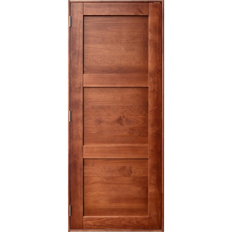 HOLZTEK - Puerta Pino 3 paneles Dual castaño