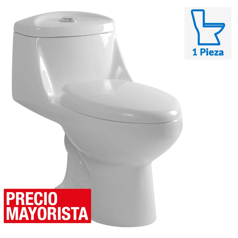 SENSI DACQUA - Sanitario One piece a Piso 30,5 cm 6 Litros Vinciny Blanco