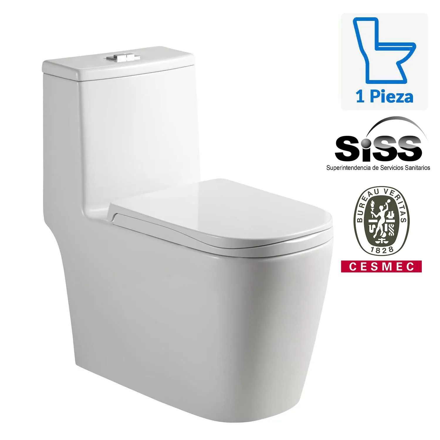 Sanitario One piece a Piso 30,5 cm Litros Granada Blanco