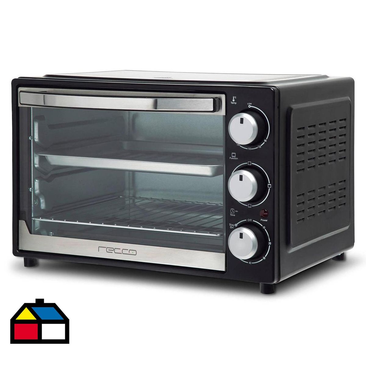 RECCO - Horno eléctrico 30 l negro