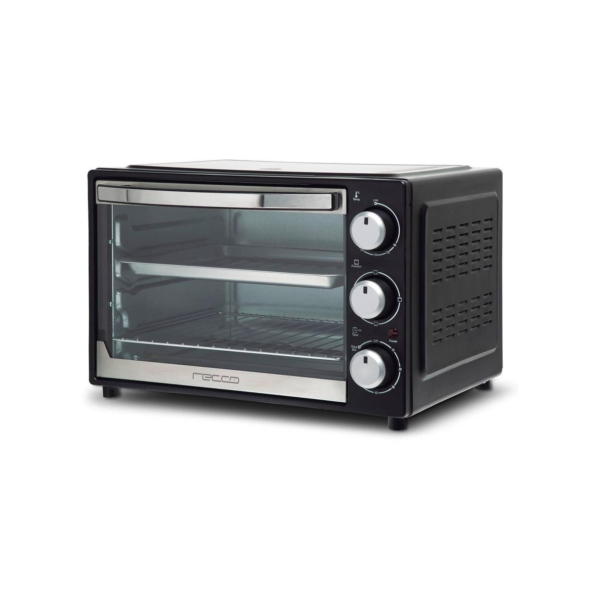 RECCO - Horno eléctrico 30 l negro