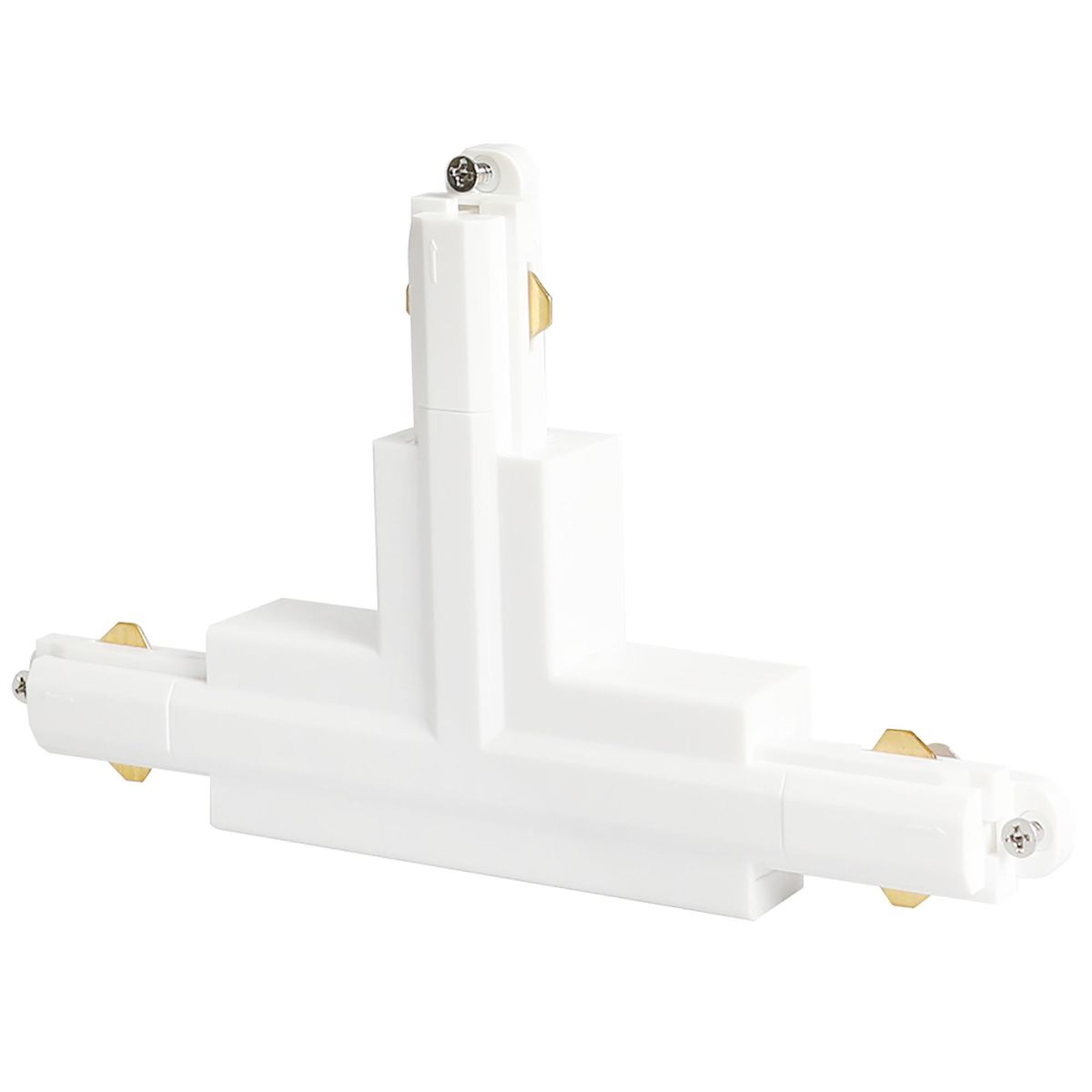 JUST HOME COLLECTION - Conector forma T derecho riel blanco