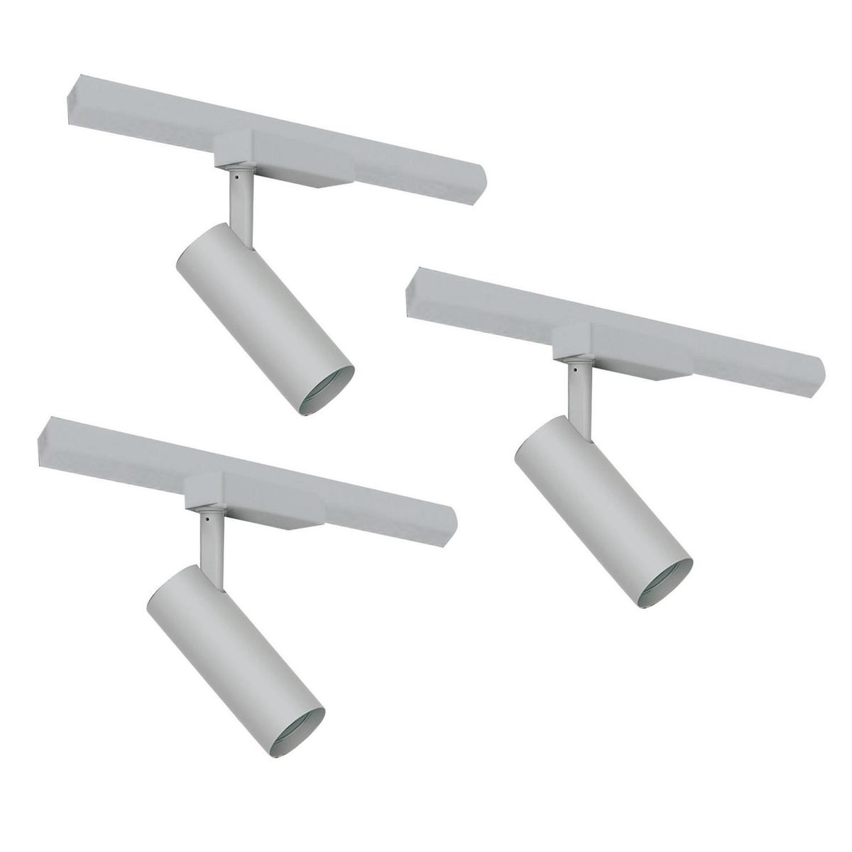 JUST HOME COLLECTION - Pack 3 Focos Led Riel Cilíndrico 12 W Blanco Luz Fría