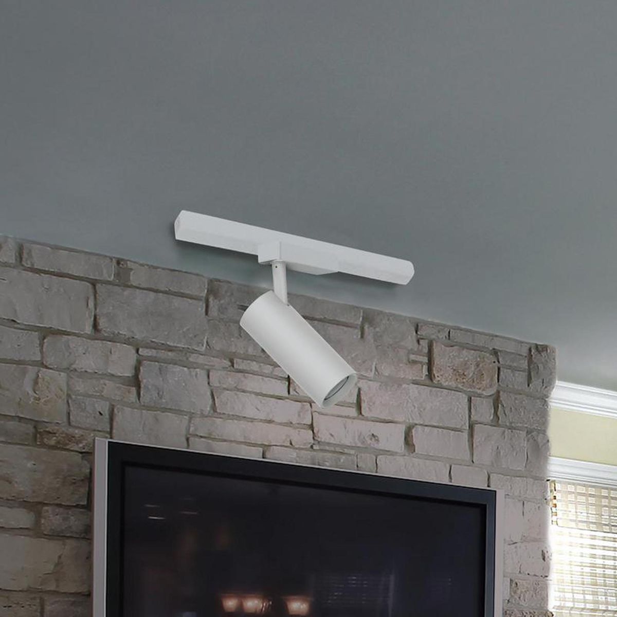 JUST HOME COLLECTION - Pack 3 Foco led riel cilíndrico 12 W blanco luz Cálida