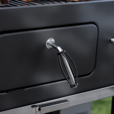 Imagen 2 del producto Parrilla a Carbón con Bandejas Laterales Acero Inoxidable