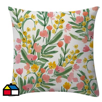 Funda cojn flor silvestre verde 50x50 cm