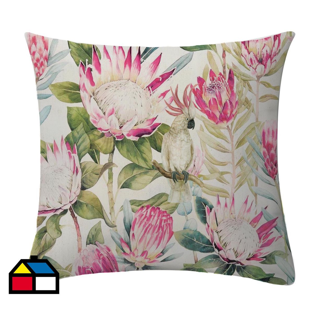 ATMOSPHERA HOME - Funda cojín cacatua verde 45x45 cm