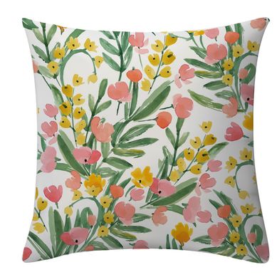 Funda cojn flor silvestre verde 45x45 cm