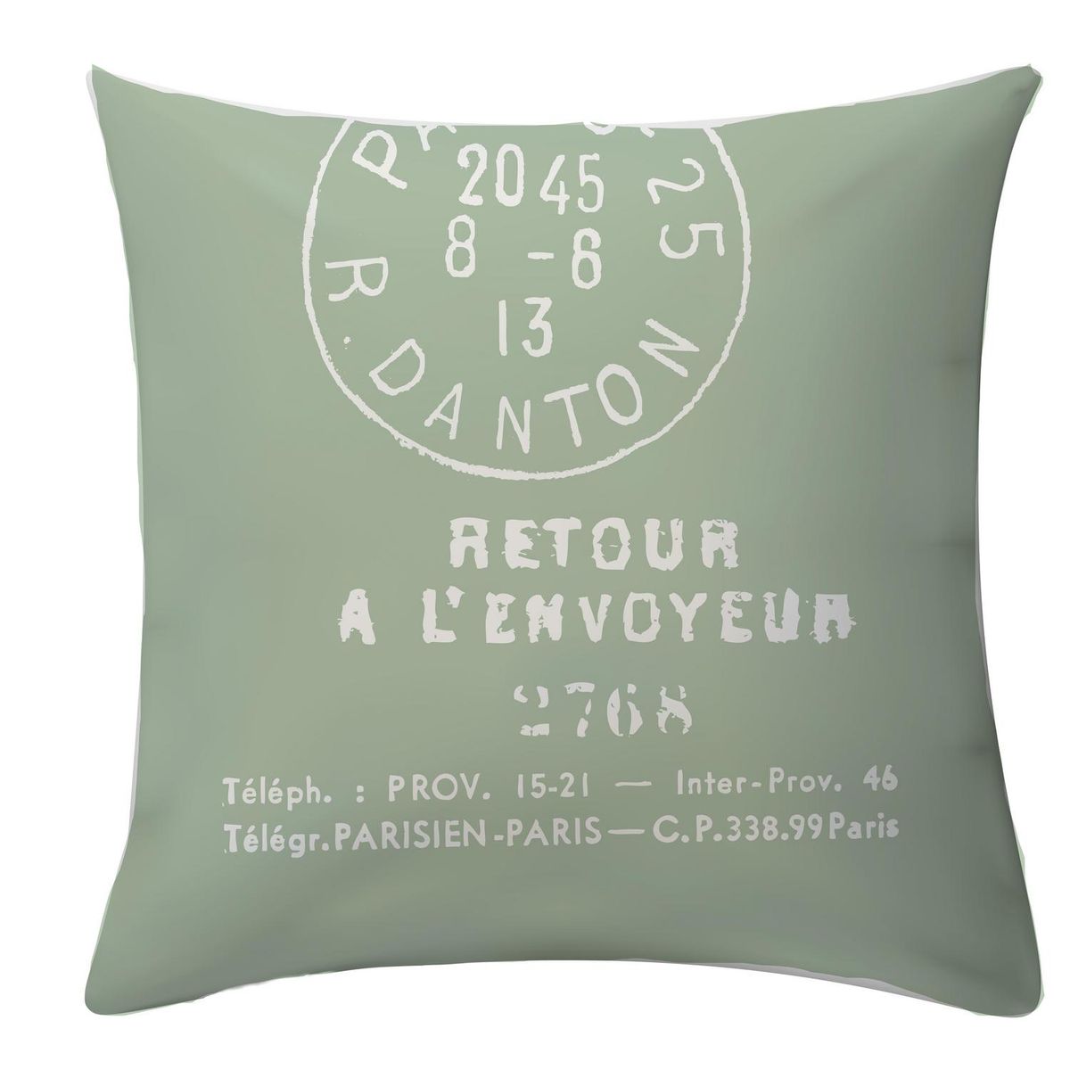 ATMOSPHERA HOME - Funda cojín postal gris 45x45 cm