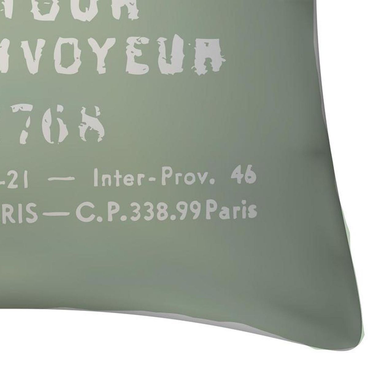 ATMOSPHERA HOME - Funda cojín postal gris 45x45 cm