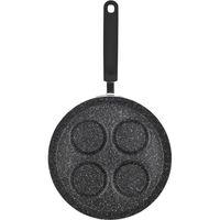 Sartén Huevera 24 cm Aluminio Negro