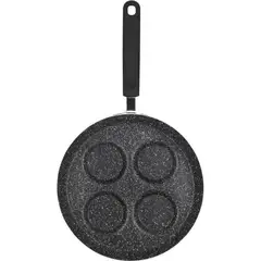 MARMICOC - Sartén Huevera 24 cm Aluminio Negro