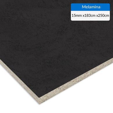 Melamina Negro 15 mm 183x250 cm