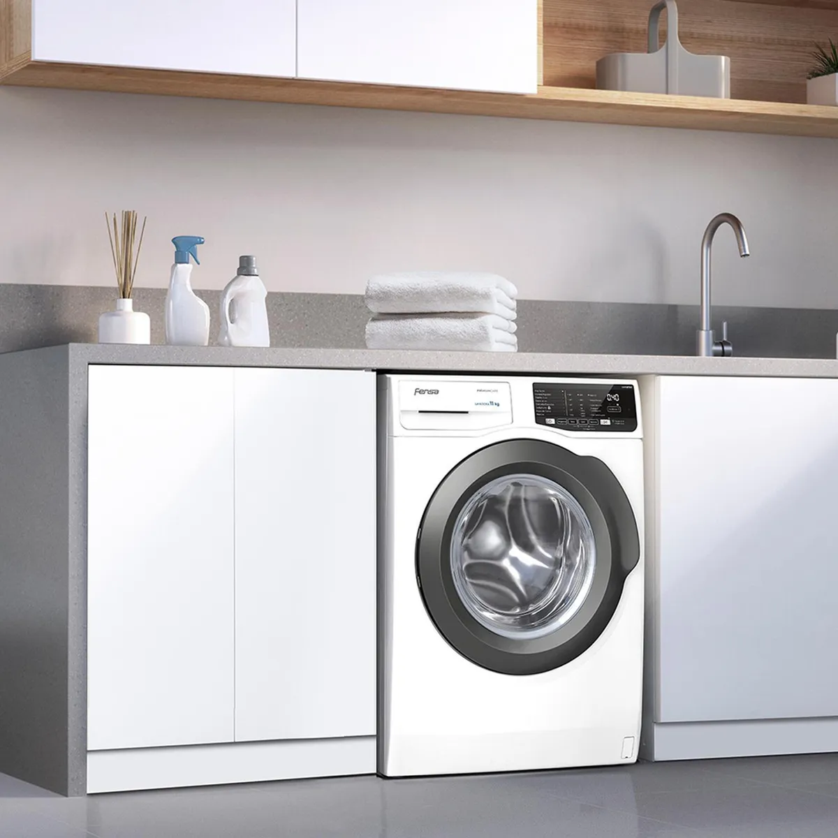 FENSA - Lavadora Carga Frontal 11 kg Blanca Premium Care 11W