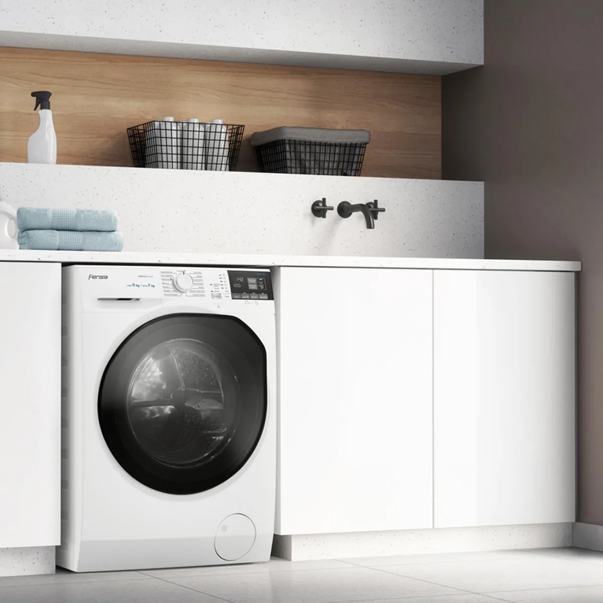 FENSA - Lavadora Secadora 11/7 kg Blanca Perfect Care 11WD