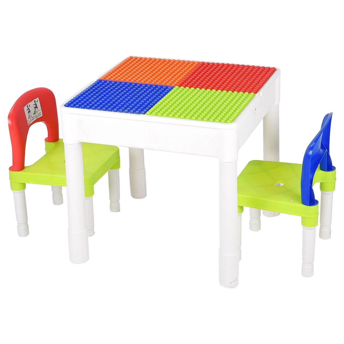 KIDSCOOL - Set de Mesa + 2 Sillas Infantil 51x43x51 cm Multicolor Desde 1 año