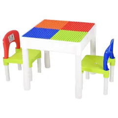 KIDSCOOL - Set de Mesa + 2 Sillas Infantil 51x43x51 cm Multicolor Desde 1 año